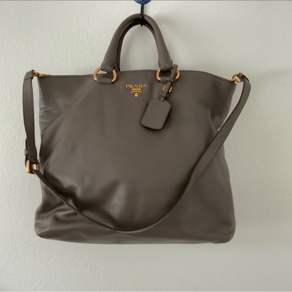 Prada Brand New Unisex Soft Calf Tote BAMBU BN1713 - Picture 3 of 13